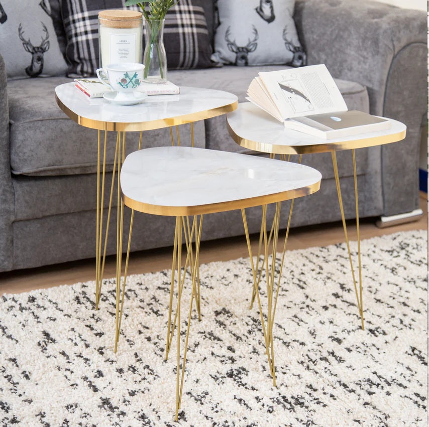 Tigris Set of 3 Triangle Side Tables