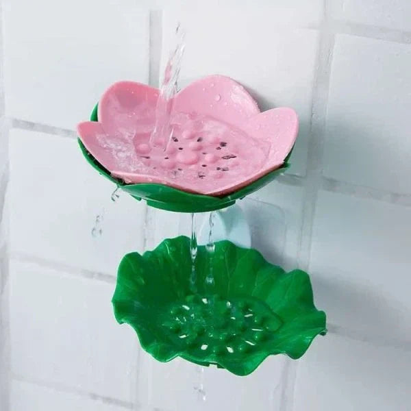 Floral Charm Double Layer Drain Soap Holder (Premium Quality)